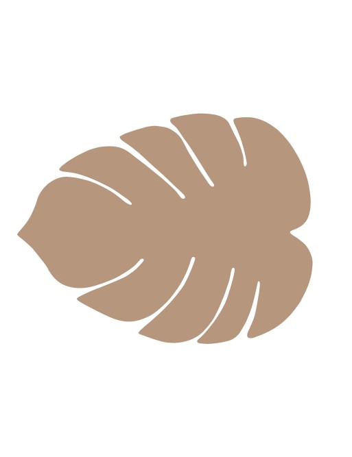 PLACEMAT OR INDIVIDUAL PLACEMAT MODEL BEIGE LEAF