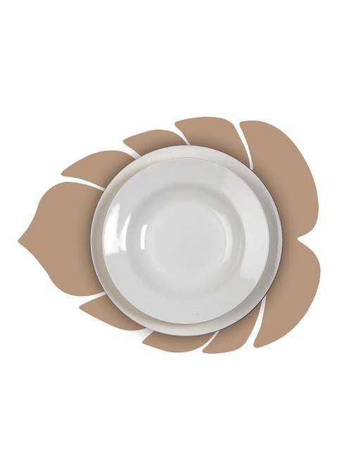 MONSTERA BEIGE BLATTMODELL PLATZABZETTEL MONSTERA BEIGE BLATTMODELL PLATZABZETTEL