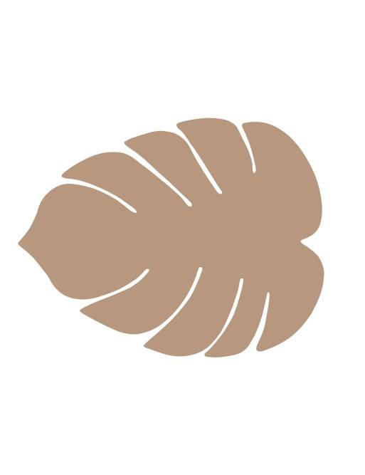 MANTEL INDIVIDUAL MODELO HOJA MONSTERA BEIGE MANTEL INDIVIDUAL MODELO HOJA MONSTERA BEIGE