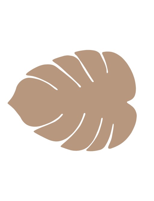 PLACEMAT OR INDIVIDUAL PLACEMAT MODEL BEIGE LEAF