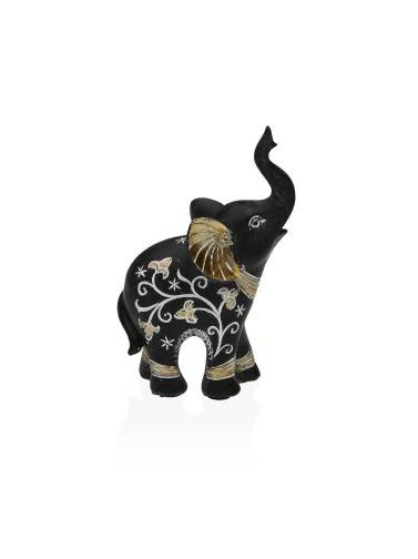 FIGURA ELEFANTE DE RESINA 11,5 CM MODELO HINDÚ NEGRO