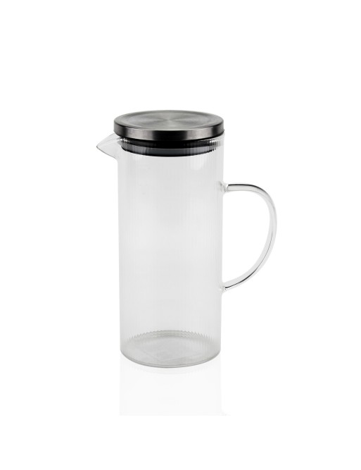 CARAFE EN VERRE BOROSILICATE ET ACIER 1400ML