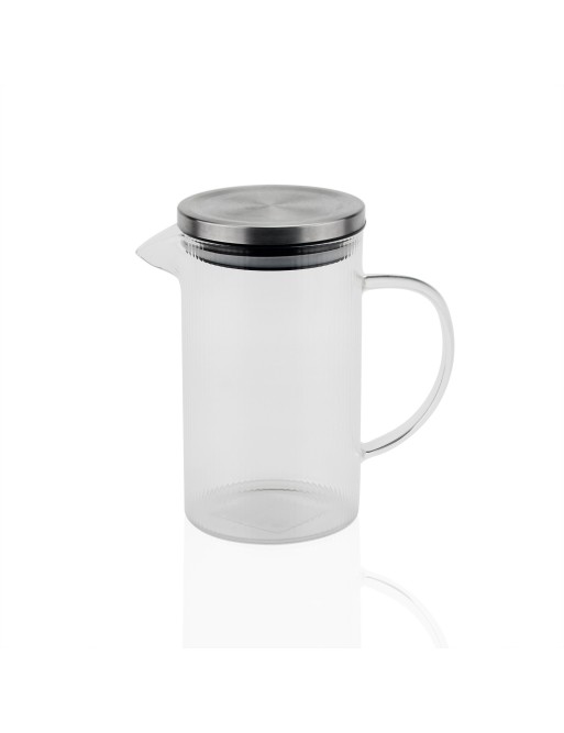 BOROSILICATE GLASS AND STEEL JUG 1000ML