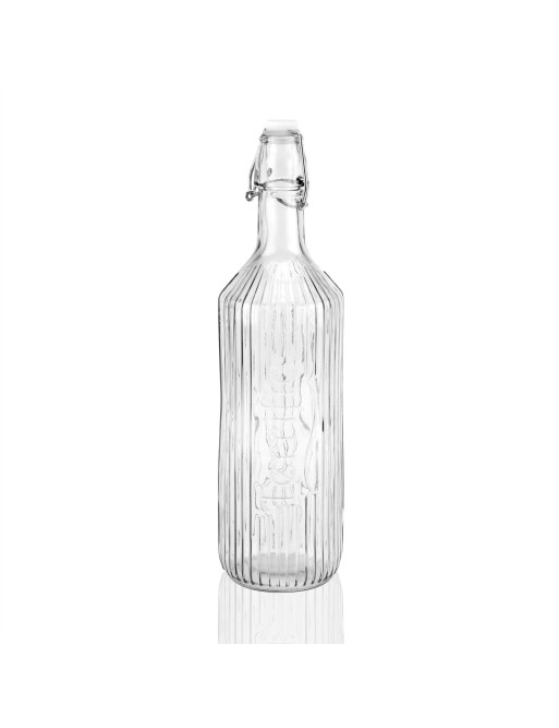 KLARGLASFLASCHE MIT KLAPPVERSCHLUSS 1000ML