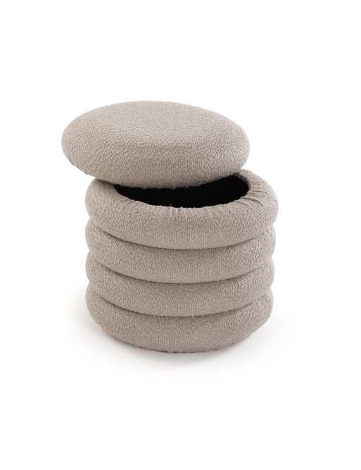 BLISETH HELLBRAUNER PUFF MIT AUFBEWAHRUNGSMODELL