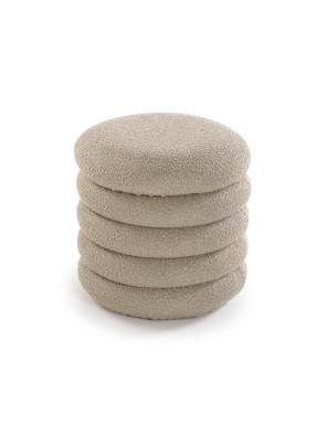 PUFF CON ALMACENAJE MODELO LISETH BEIGE