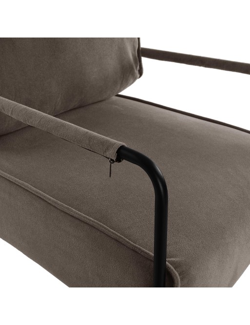 BRAUNER SESSEL MIT ARMLEHNEN MODELL MAYTE