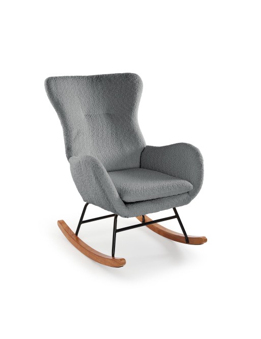 FAUTEUIL À BASCULE AVEC ACCOUDOIRS MODÈLE KENAR GRAY