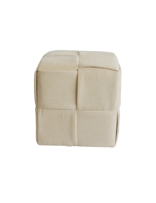 PUF CUADRADO MODELO CANDY CREMA