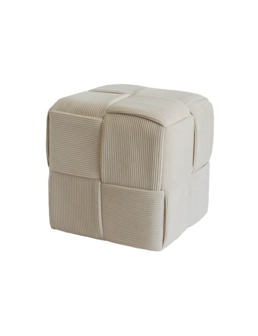 QUADRATISCHER HOCKER MODELL CANDY BEIGE