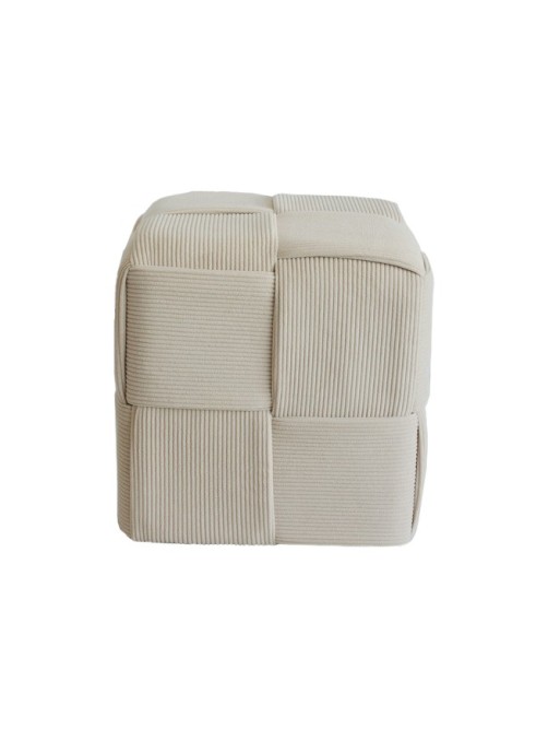 QUADRATISCHER HOCKER MODELL CANDY BEIGE