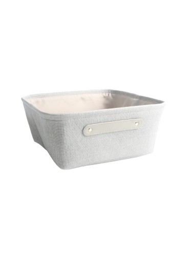 LIGHT GREY POLEISTER SQUARE BASKET MODEL XENA