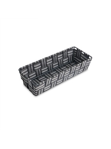 RECTANGULAR DARK GRAY TEXTILE MODEL BASKET