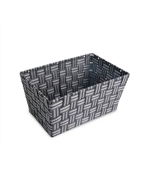 RECTANGULAR BASKET 15x20x30 CM DARK GRAY TEXTILE MODEL