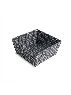 CESTA 19x19 CM GRIS OSCURO MODELO TEXTIL
