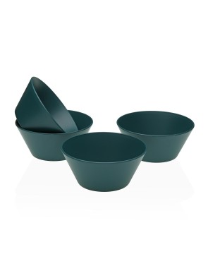 SET MIT 4 BLAUEN KÜCHENSCHALEN IRIAN MODELL