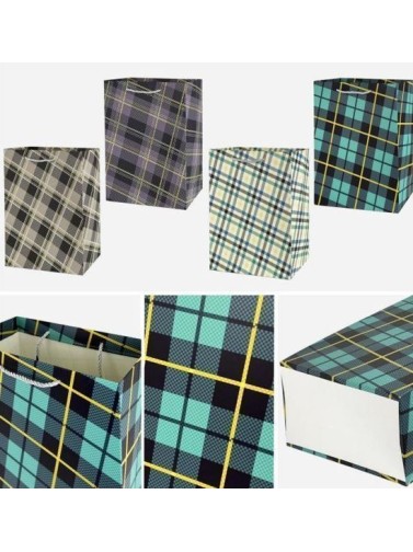 PACK OF 8 LARGE BAGS SCOTTISH CHECK MODEL