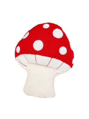 RED MUSHROOM TEXTILE CUSHION
