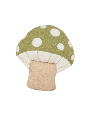 COUSSIN TEXTILE MODÈLE CHAMPIGNON VERT