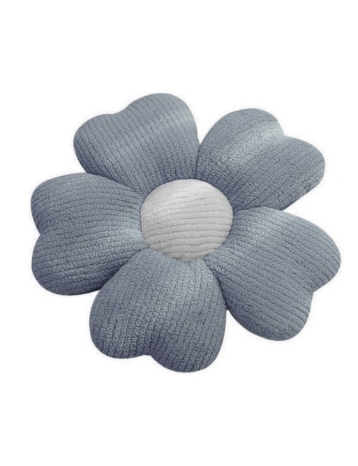 COJIN TEXTIL MODELO FLOR GRIS