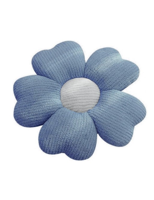 COJIN TEXTIL MODELO FLOR AZUL