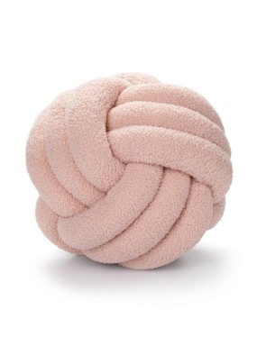 COJIN TEXTIL MODELO NUDOS ROSA CLARO DE 25 CM