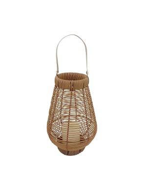 31 CM LAMPE ODER LATERNE MIT LED-LICHT MODELL RATTAN