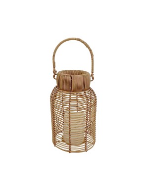 LÁMPARA O FAROLILLO DE 25 CM CON LUZ LED MODELO RATTAN