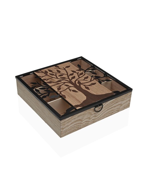WOODEN TEA BOX MODEL TREE OF LIFE