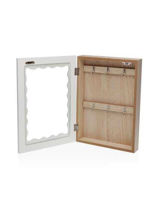 BOÎTE DE SUSPENSION DE CLÉS EN BOIS BLANC MODÈLE WAVES