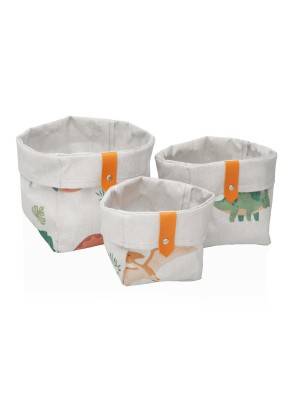 SET DE 3 CESTAS CUADRADAS MODELO JURASSIC