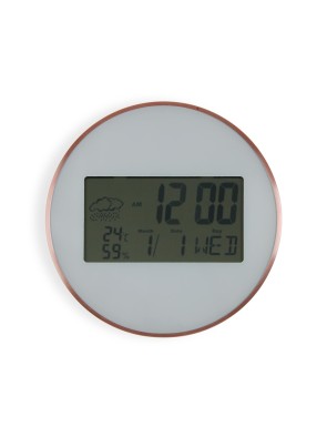 RELOJ DIGITAL DE PARED DIGITAL COLOR BLANCO MODELO LUNA