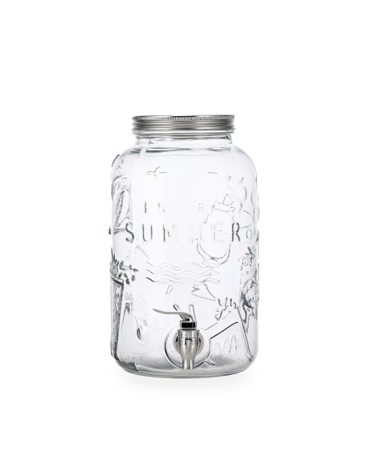 GLASS BARREL WITH TAP 27x16.5x21 CM