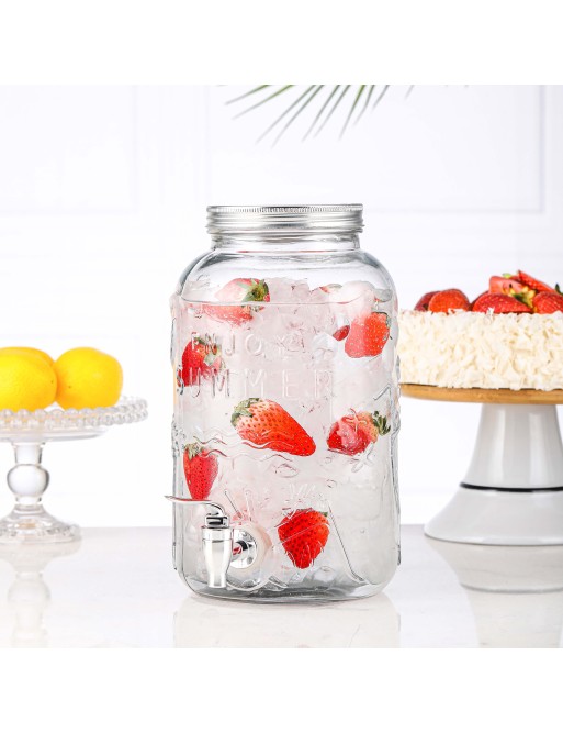 GLASS BARREL WITH TAP 27x16.5x21 CM