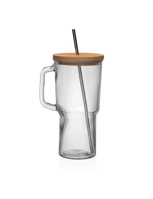 MUG WITH GLASS LID MODEL HANDLE