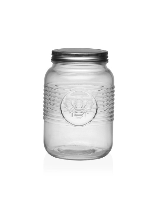 GLASS JAR CAPACITY 1500 ML WITH BEE LOGO LID