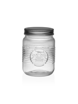 CAPACIDA GLASS JAR 1000 ML WITH BEE LOGO LID
