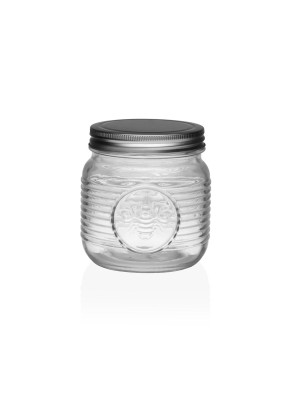 GLASS JAR CAPACITY 750 ML WITH BEE LOGO LID