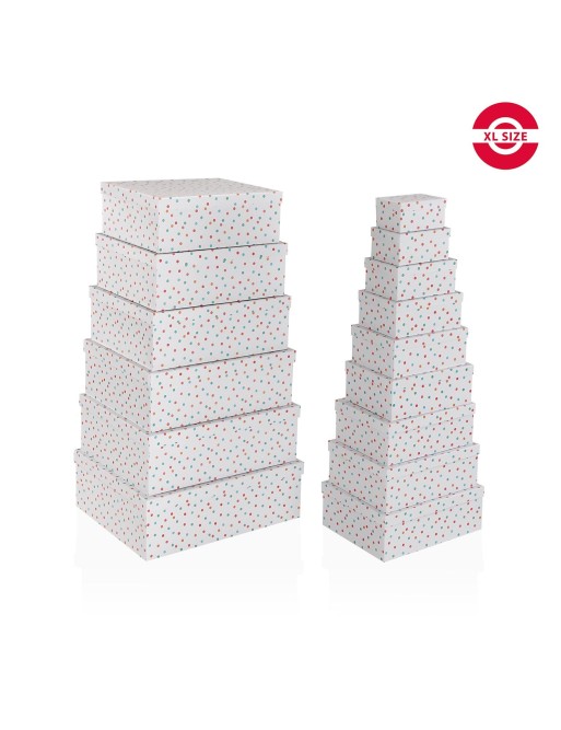 ENSEMBLE DE 15 BOÎTES EN CARTON MODÈLE CONFETTI