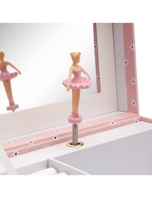 SCHMUCKSCHATULLE MIT BALLERINA UND SPIEGELMODELL BLUMEN SCHMUCKSCHATULLE MIT BALLERINA UND SPIEGELMODELL BLUMEN