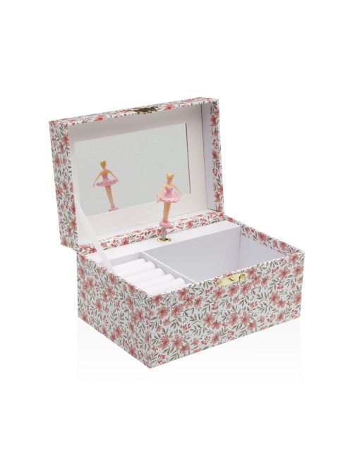 BOÎTE À BIJOUX AVEC BALLERINE ET MIROIR MODÈLE ROSES BOÎTE À BIJOUX AVEC BALLERINE ET MIROIR MODÈLE ROSES