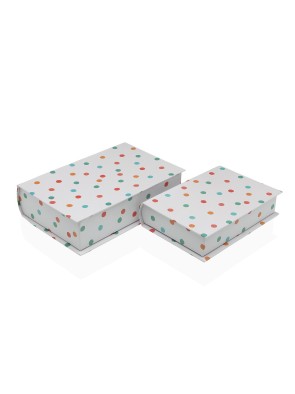 SET DE 2 LIBROS PARA ALMACENAR MODELO CONFETTI