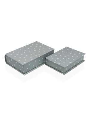 SET DE 2 LIBROS PARA ALMACENAR MODELO FLORES