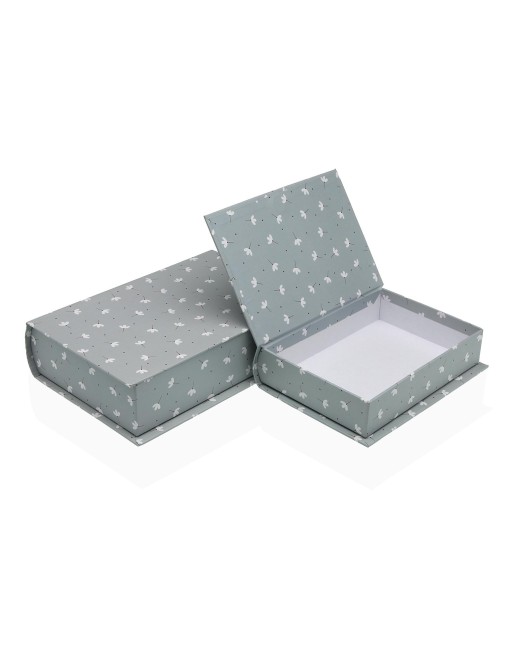 SET DE 2 LIBROS PARA ALMACENAR MODELO FLORES