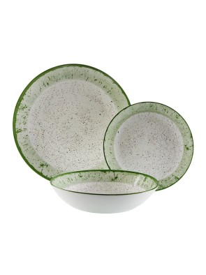 VAJILLA DE18 PIEZAS MODELO PROVENZA VERDE