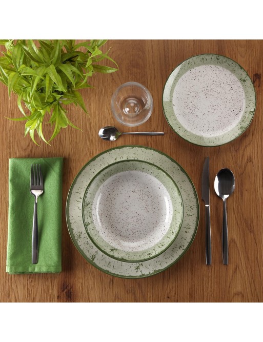 SERVICE DE TABLE MODÈLE PROVENZA VERT DE 18 PIÈCES