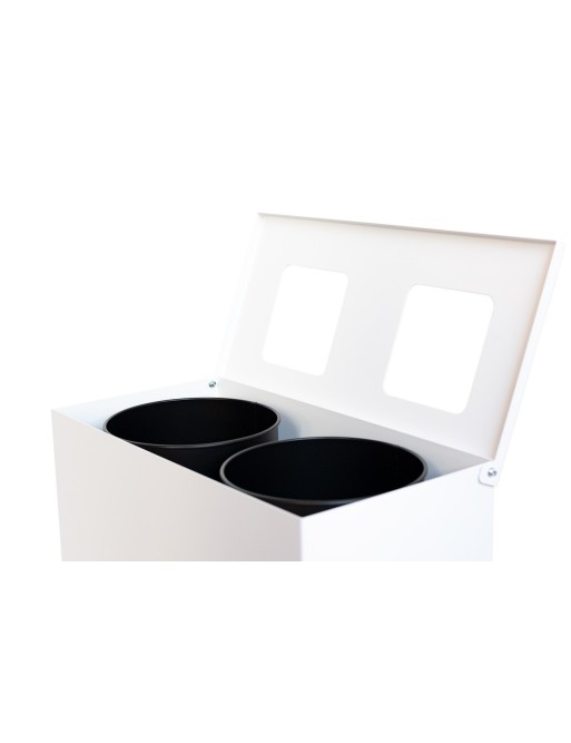 70 Liter Metal Recycling Bin (Yellow / Blue)