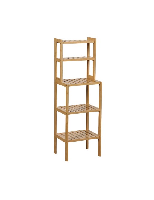 BAMBOO BATHROOM FURNITURE WITH 5 SHELVES 110x36x28 CM