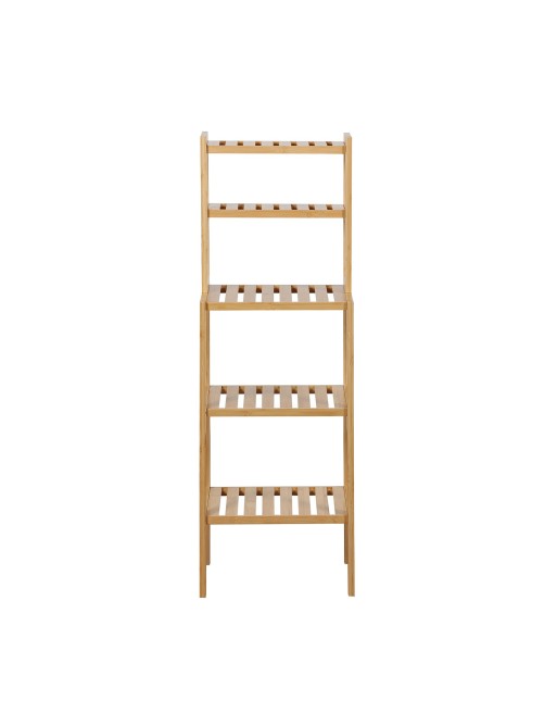 MUEBLE DE BAÑO DE BAMBÚ CON 5 ESTANTES 110x36x28 CM