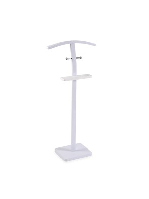 WHITE STANDING COAT RACK OR COAT RACK WITH TRAY MODEL CHROME AND WHITE